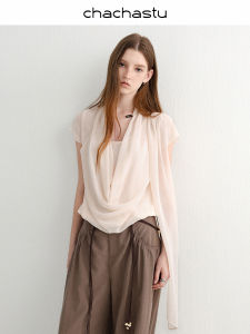 CHACHASTU | Áo Blouse Mỏng Xem Thấu với Tay Voan