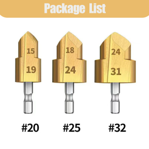 PPR Water Pipe Lifting Drill Bit Set 20/25/32MM PVC Water Pipe Reaming Step Drill 1/4" Hexagonal Handle Home Pipe Repair Tool