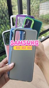 Hard Case For S4MSUNG A32 A52 A52S 4G 5G Hologram Mika Casing Hybrid Silicon Cover Macaron
