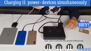 COD AMJ Stop Kontak 4 Lubang Kotak Saklar On Off Universal USB EU Plug 10A 250V 3000W Kabel 2 Meter