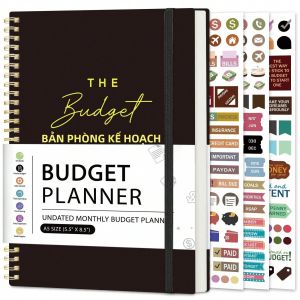 Sổ Kế Hoạch Ngân Sách A5 Với 3 Tờ Nhãn Dán Sổ Kế Hoạch Tài Chính Hàng Tháng Không Có Ngày Tháng Để Quản Lý Tiền Bạc Nhật Ký Ngân Sách Dòng Tiền