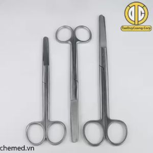 Kéo đầu tù cong và kéo đầu tù thẳng thép trắng pakistan dùng trong y tế các size