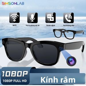 Kính Thông Minh Dành Cho Nam Nữ Với Chức Năng Dịch Thuật AI Gọi Bluetooth Camera HD 1080P Tai Nghe Nhạc Kính Râm Thời Trang Thể Thao Ngoài Trời