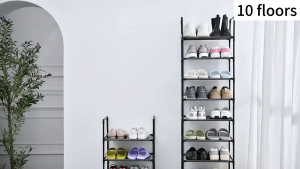 Aka Amazing Shoe Rack 10 Layer 9 Layer Storage Organizer Shelf Stackable Durable Shoe Stand Large Capacity Space Saving Shoe Organizer for Home Bedroom Entryway