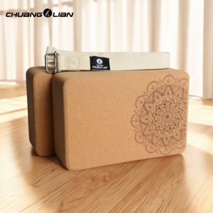 High Density Cork Yoga Bricks Set Fitness Exercise Leg Press Yoga Accessories Adult Special Soft Wood Yoga Blocks for Gym