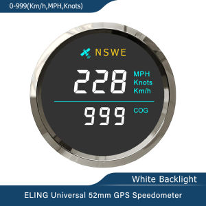 Marine 52mm GPS Speedometer with Compass for Ship Boats Yacht Universal 12V 24V Without Odometer
