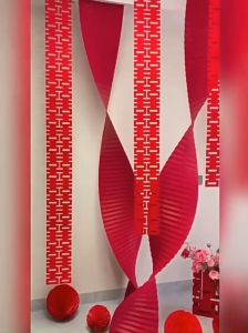 Giấy Xếp Gợn Sóng Trang Trí Tiệc Cưới Trung Thu Lễ Tết Decor - Dài 4m