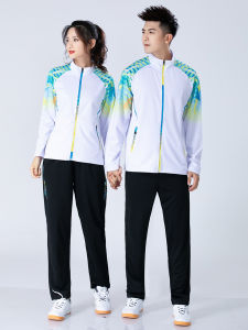 New Autumn Winter Long Sleeve Badminton Uniform Sports Suit Men Women Outfit Long Pants Ping Pong Tennis Class Entrance Jacket