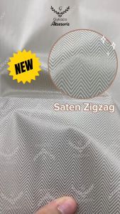 Asesoris Tas KAIN SATEN ZIGZAG - PREMIUM (1 Yar x Tinggi 1.5 Meter - TEBAL + HALUS + TDK LUNTUR + IMPORT)