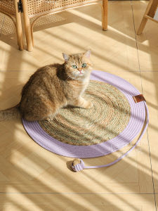 Summer Wicker Cat Scratching Pad Non-Slip Wear-Resistant Washable Sleeping Mat Four Seasons Universal No Shedding Pet Supplies