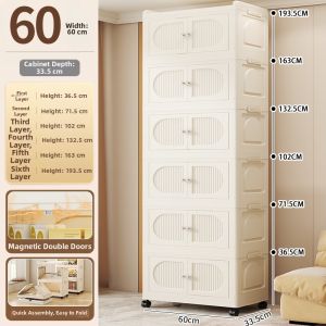 JILI | Multifunctional Folding Movable Storage Cabinet