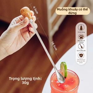 SHUEHO | Đũa khuấy tráng miệng dài tay dễ thương