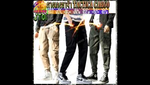 กางเกง กางเกงจ๊อกเกอร์ขายาวปลายขาจั๊ม ทรงคาร์โก้ใส่ได้ทั้งชาย-หญิงมีกระเป๋า 2 ข้างใส่สบายเหมาะเดินป่า กางเกงขายาวสไตล์เกาหลีJT01-2