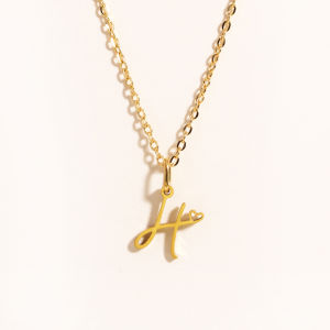Fashion Stainless Steel A-Z Initial Letter Necklace For Women Elegant Gold Color 26 Alphabet Pendant Jewelry Girls Birthday Gift
