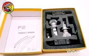 หลอดไฟหน้า LED F2 สว่างสุด หลอดไฟหน้า Led ไฟหน้ารถ12000 lm แสงสีขาว 6500 k H4 H11/H16