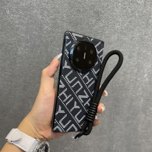 Gold-Leafed Letter Huawei Mate X6 Phone Case Ultra-Thin Luxury Foldable Screen Matte Finish Collectors Edition Minimalist Style