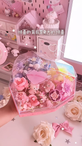 AREA-X AB0096 Block Sanrio Character Heart Box Confession Anniversary Gift Decoration Building Brick