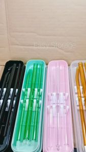 TAZA PH 5 in 1 Popular Reusable Drinking Glass Straw Set  & Storage Box & Straw Clip EcoFriendly Cold Beverage Straw Set