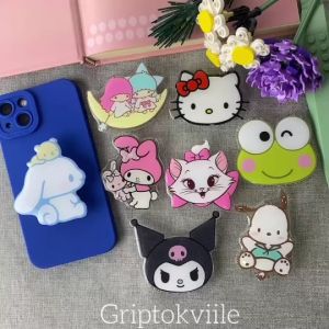 Griptok Acrylic มือจับถุงลม แบบใส PopSocket การ์ตูนติดหลังมือถือ ที่ติดโทรศัพท์ กริ๊บต็อก