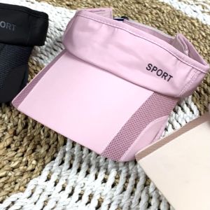 Topi Wanita Korea Sport Olahraga Senam Golf Tennis Double Slide Visor Pelindung Panas Anti Sinar UV