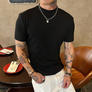 SUOSHE | Oversized Mens Half-Turtleneck T-Shirt Summer