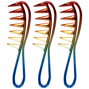 Wide-Tooth Plastic Comb for Women Hair Salon Anti-Static Large Teeth Hair Curling Comb Professional Hairdressing Tool