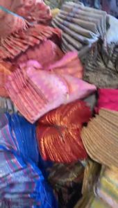 Set kain songket dan selendang Warna Biru kain songket Thailand