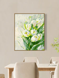 Hand-Painted Digital Oil Canvas Tulip Floral Filling Color Acrylic New Style DIY High-End Feeling Decorative Painting