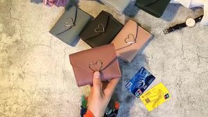 ABC Dompet Lipat heart 117E Dompet Wanita Impor Dompet Kecil Murah Dompet Cantik Real Pic