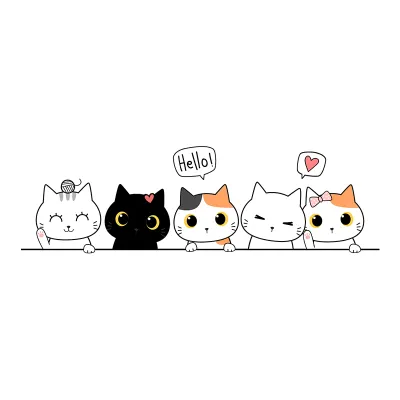 24x7cm Car Sticker Cute Cartoon Cat Vinyl Stickers Waterproof Decals Car Accessories Decor Pegatinas Para Coche