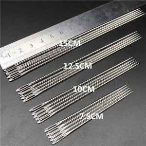 Defasilk | Stainless Steel Extra Hard Fine Point Big Sewing Needle with Enlarged Eye