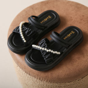 รองเท้าแตะผู้หญิง พื้นแบน ป้องกันการลื่น ใส่กลางแจ้ง ฤดูร้อน รองเท้าแตะแฟชั่นแบบลำลอง รองเท้าแตะแบบมีหัว ทรงพื้นแบน