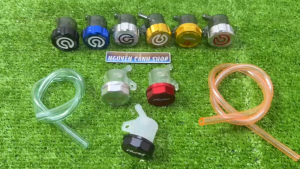 Bình dầu có dây kiểu nissin brembo cho xe máy màu sắt ngẫu nhiên
