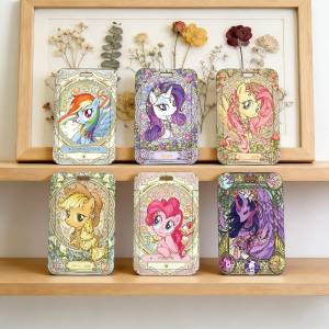 Hasbro | HZB CUTE My L-LittleS P-PonyS Lightweight ID Badge Holder Soft Neck Lanyard Card Cover Work Pass Office Name Tag Protector Case