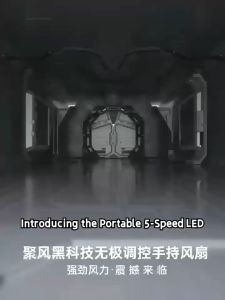 Techvortex New Handheld Mini Fan High Speed Turbine Fan With 100 Gear Super Quiet Strong Rechargeable Mini Fan DS1013