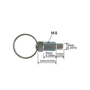 2pcs Carbon Steel Plated Blue Zin Short Style M6 M8 M10 Retractable Indexing Plunger Lock Pin with Locking Screw Factory sales