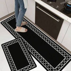 VIKAMA American-Style Rug Set For Kitchen Long Strip Water-Absorbent And Dirt-Resistant Carpet For Entrance Door And Home Decor