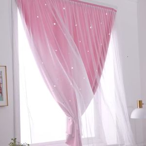 BlinkHouse Star Thermal Insulated Blackout Curtain for Living Room Bedroom Window Curtain Blinds Velcro