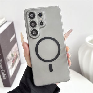 Ultra-Thin PC Clear Matte For Magsafe Magnetic Wireless Charge Case For Samsung Galaxy S26 S25 S24 S23 S22 Ultra Plus Hard Cover