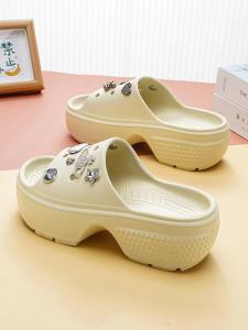 Casual Thick Bottom Sandals Womens Outdoor Beach Shoes Anti-Slip Soft Sole Sporty Slip-On EVA Material Comfortable Summer Slippers