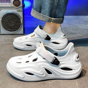 Mens Summer Outdoor Wearable Hole Shoes Thick Bottom Anti-Slip Wear-Resistant Fishing Driving Sports Beach Sandals