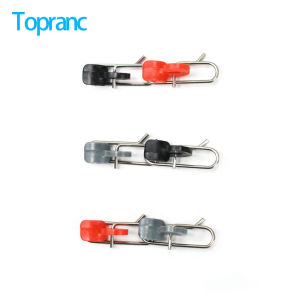 Topranc 30Pcs Stainless Steel Impact Bait Clip Quick Pin Connector+Plastic Ear Hook Outdoor Sea Fishing Accessories