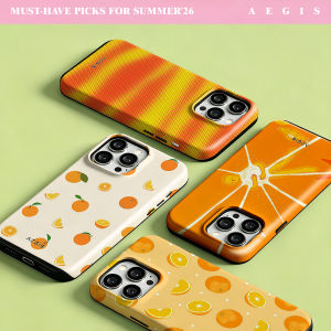 Potdemiel | Orange Heart Double Layer Hard Shell  for iPhone 17 16 15 14 Plus 13 Pro Max Anti-Drop Shockproof  PC Case
