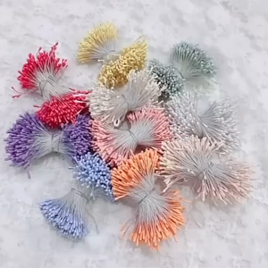 400pcs Flowers Stamen 6mm DIY Artificial Flowers Wreath for Wedding Party Home Decor Flower Core