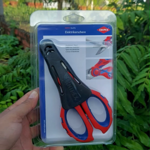 Kéo Thợ Điện Đầu Thẳng KNIPEX 95 05 10 SB – Bấm Cos Pin Rỗng Đến 6.0mm²  [Chính hãng Đức/ Germany]