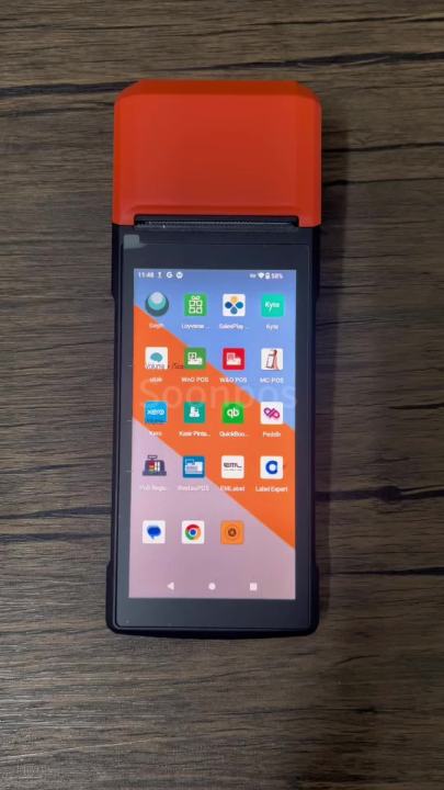 Soonpos 57mm Width Thermal sticker Labels For Handheld Android POS ...