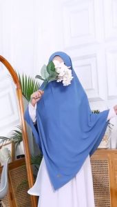 BISA COD! Hijab Syari Jumbo Kepala Non Pet Kode JENARA Bahan Kringkel Premium By Ory AjeZas Collect