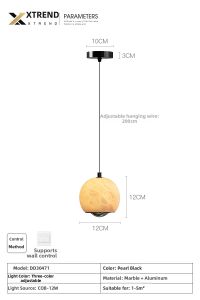 XUANJIDAO | Natural Marble Luxurious Adjustable Touch-Control Passage Light