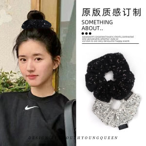 ยางรัดผมสายตาข่ายสะท้อนแสงสุดหรูหรา ยางรัดผมยืดหยุ่นสูงสำหรับผู้หญิง ยางรัดผมทนทาน เครื่องประดับผมแฟชั่น