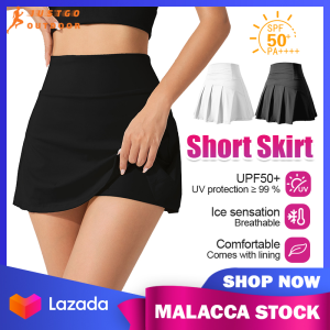 Sports Skirt Anti-Glare High Waist Yoga Short Skirt Slimming Quick-Drying Running Fitness Girls Tennis Badminton Skirt Pants